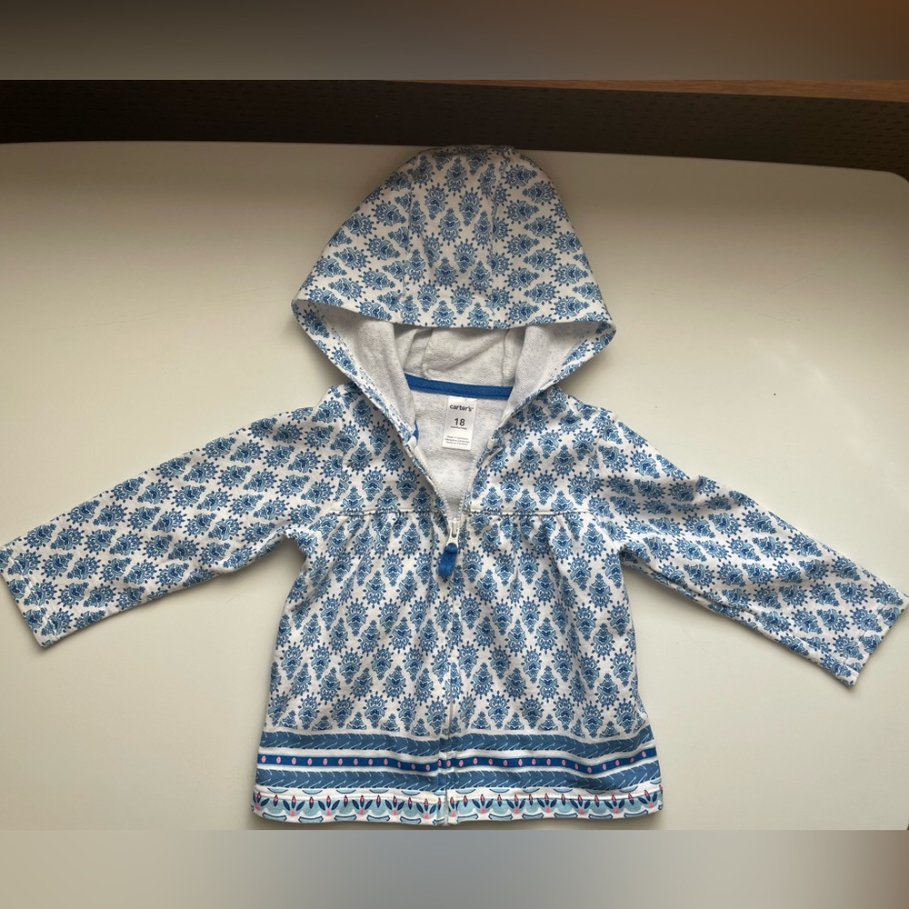 This is a 100% cotton jacket that is in excellent condition.